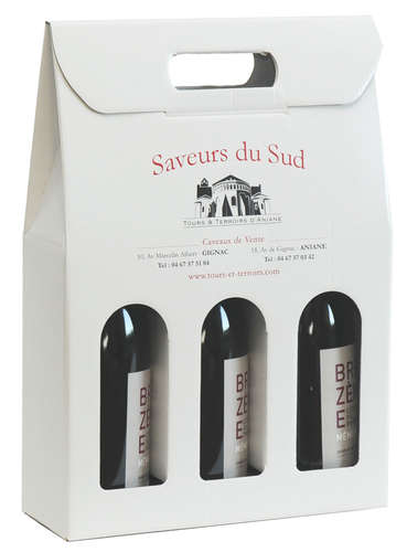 Coffret carton 3 bouteilles 75cl