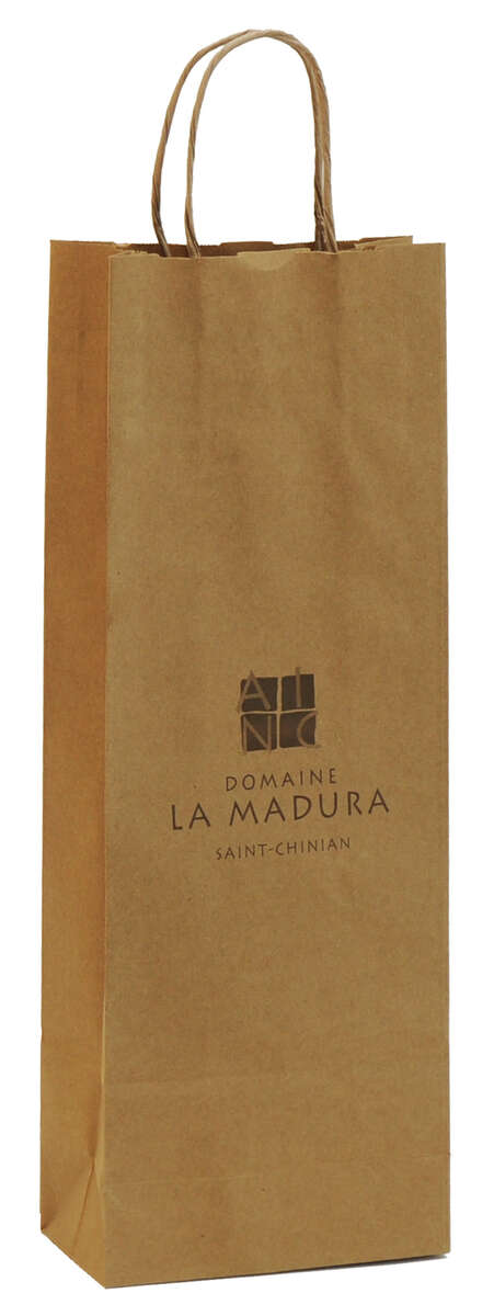 Sac kraft 1 bouteille 75cl