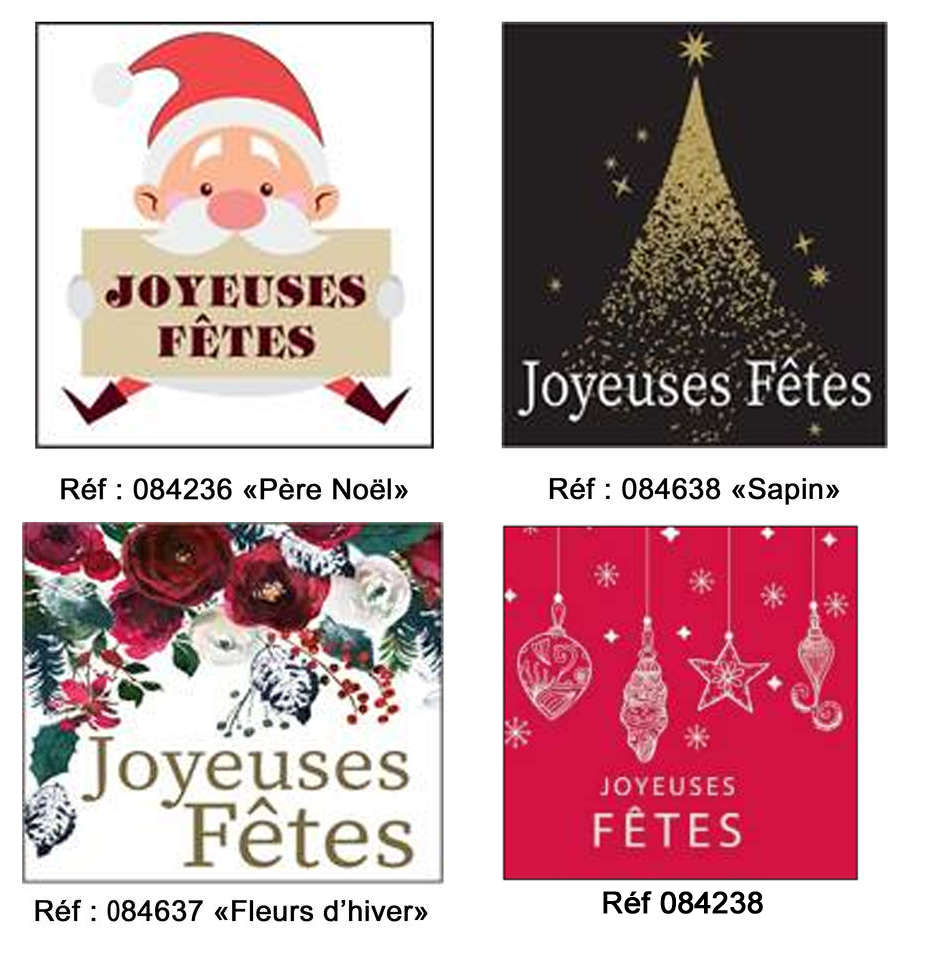 Collection D'étiquettes De Noël Sur Tableau Noir