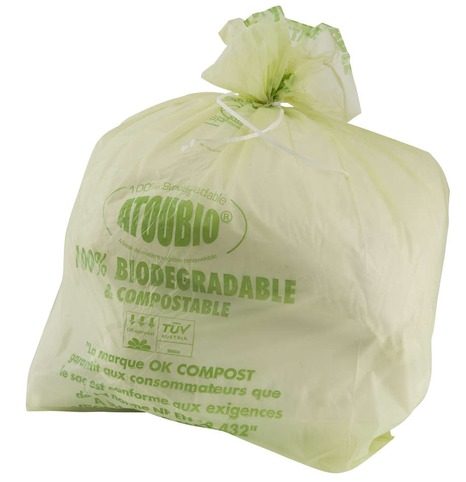 100 sacs poubelles biodégradables, sacs poubelles compostables