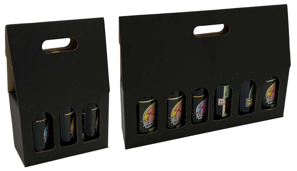 Caisse carton format 6 bières 33 cl - 188x126x230 mm