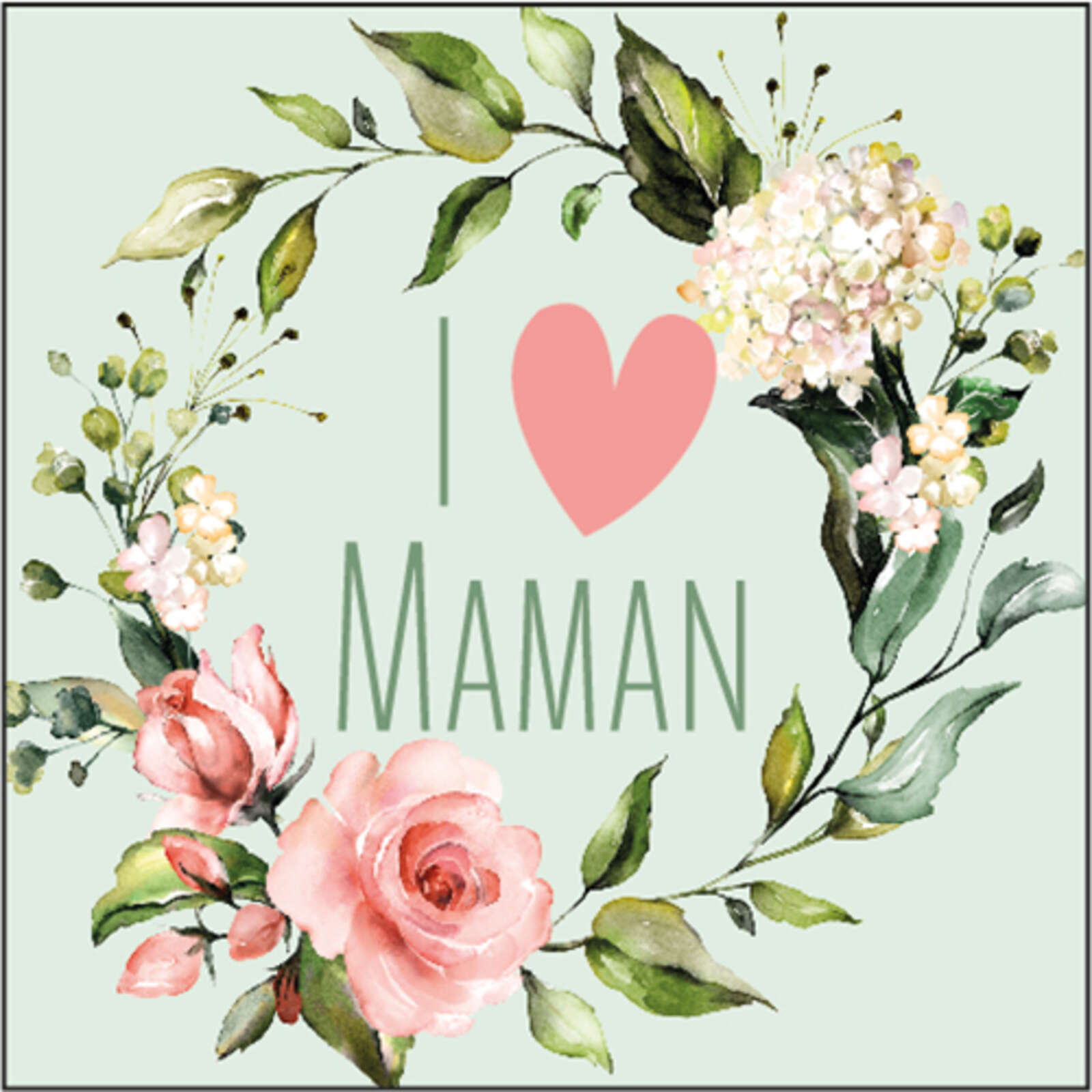 Autocollant Mural Décoratif 'Maman' Avec Fleurs - Lettrage Et Motifs - Vinyl - Neuf