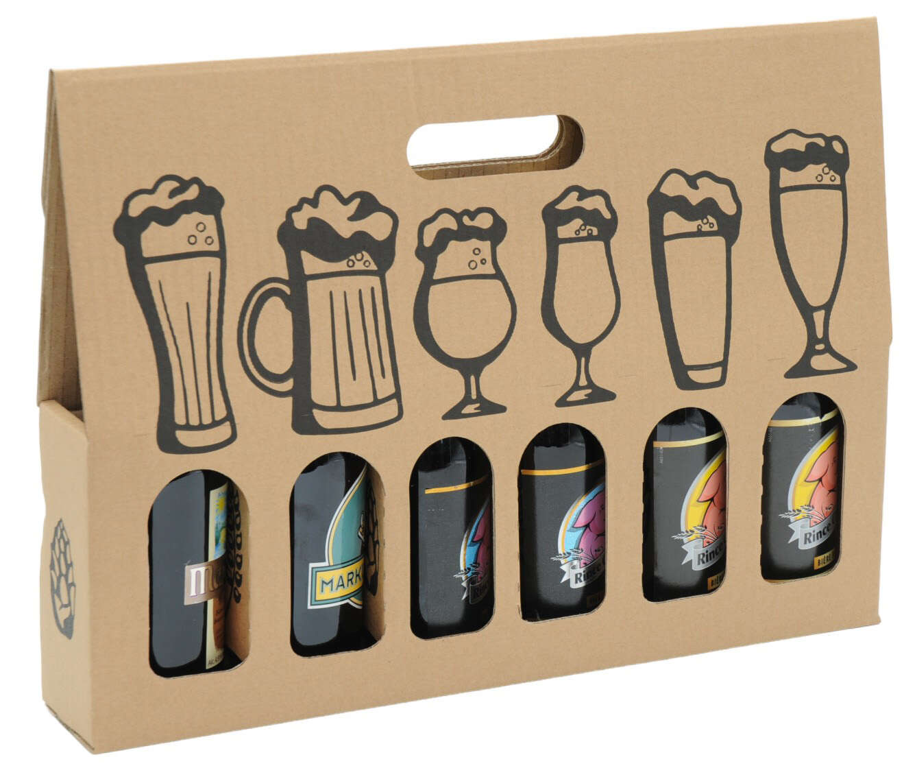 Lot De 6 Verres à Bière Vedett - 33 Cl, 6 Décors Différents, Verres De Bar Authentiques - 4