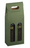 Coffret carton cadeaux pour bouteilles spéciales huile d'olive AOC : Bouteilles