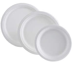 Image du produit Lot de 50 Assiettes rondes 100% naturelles