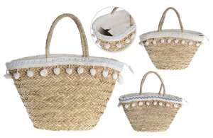 Image du produit Lot de 3 cabas + pompons