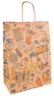 Image produit Sac papier kraft motif "Vintage"