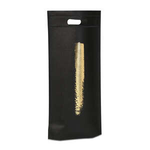 Image du produit Sac intissé BOUTEILLES noir/or