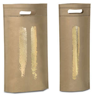 Image produit Sac intissé BOUTEILLES Camel/Or