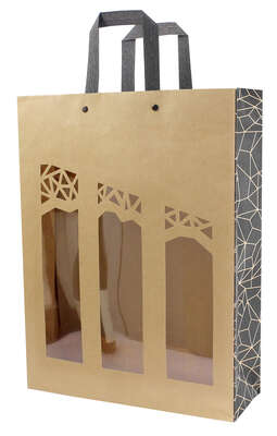 Image du produit Sac kraft bouteille + fenêtre AUTHENTIQUE