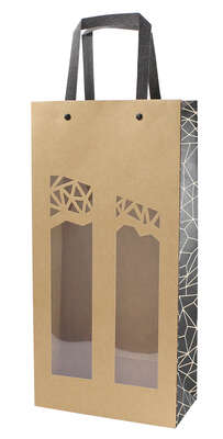 Image du produit Sac kraft bouteille + fenêtre AUTHENTIQUE