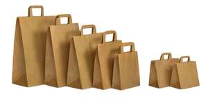 Image produit Sac kraft brun - Poignées plates