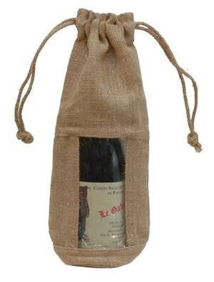 Image du produit Sac pochon en jute  1 bouteille