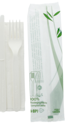 Image du produit Sachet 3/1 couteau+ fourchette + serviette 