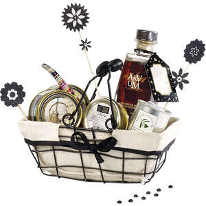 Image du produit Panier métal noir/tissu