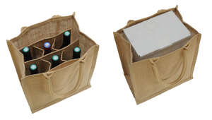 Image du produit Sac jute 6 bouteilles 75 cl