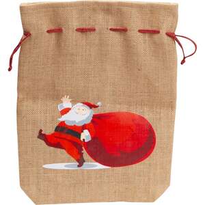 Image du produit Pochon jute père-noël avec cordon 