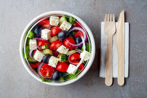 Image du produit 25 Saladiers kraft + couvercle PET