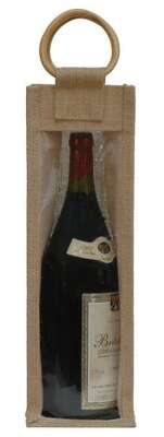 Image du produit Sac jute 1 bouteille MAGNUM + fenêtre