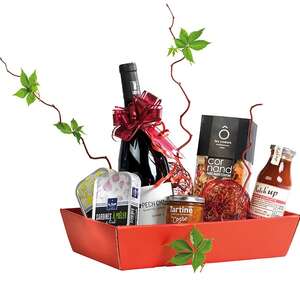 Image du produit Corbeille carton rouge