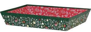 Image du produit Corbeille carton rectangle décor Bonnes fêtes