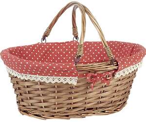Image du produit Panier osier + tissu