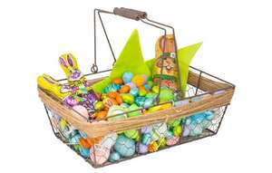 Image du produit Panier rectangulaire en métal aspect vieilli et corde