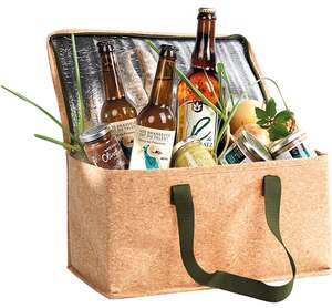 Image du produit Sac isotherme rectangle liège 2 anses verte 