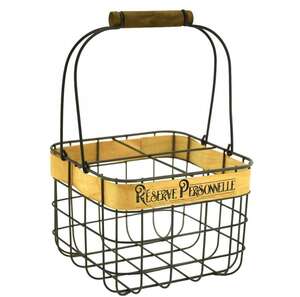 Image du produit Porte bouteilles en métal et bois 