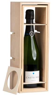 Image du produit Coffret bois 1 Bouteille Bordeaux Bourgogne Champagne