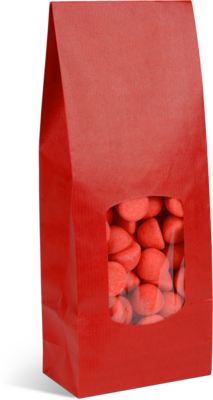 Image du produit Sacs fond sos avec fenêtre kraft vergé rouge