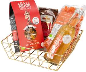 Image du produit Corbeille Metal Carrée Doré 