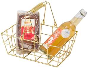 Image du produit Panier metal Rectangulaire doré 