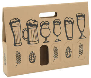 Image du produit Coffret 6 Longneck 33cl - Impression Verres de Bière