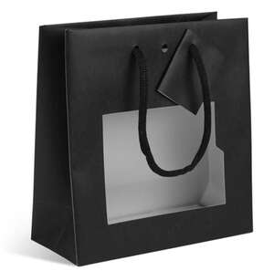 Image du produit Sac boutique fenêtre Natural Black kraft Noir
