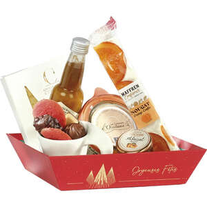 Image produit Corbeille Carton Carrée " Noël Prestige "