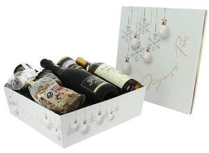 Image produit Boite Carton Carrée empilable " Noël Blanc "