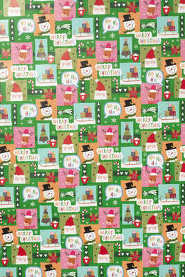 Image produit Rouleaux Papier Cadeaux " NEIGE COLORÉE Vert "