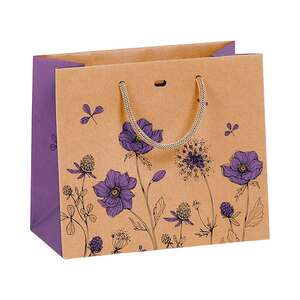 Image produit Sac papier kraft EVEIL CHAMPETRE violet
