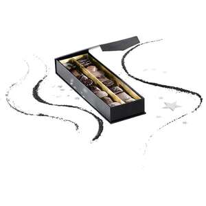 Image produit Coffret carton rectangle chocolats 2 rangées