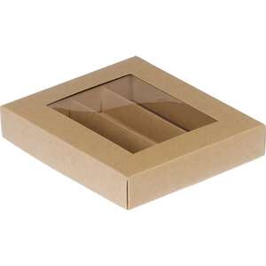 Image du produit Coffret carton rectangle chocolats 3,4,5 Rangées Kraft