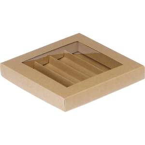 Image du produit Coffret carton rectangle chocolats 3,4,5 Rangées Kraft