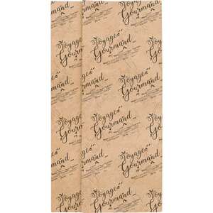 Image du produit Papier de soie coloris kraft/noir décor VOYAGE GOURMAND - Liasse de 240 feuilles