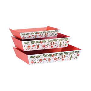 Image du produit Corbeille carton rectangle VIVEMENT NOEL
