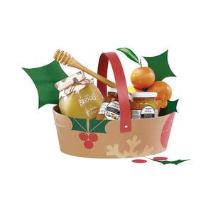 Image produit Panier carton ovale NOEL NATURE