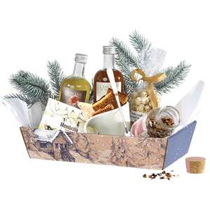 Image produit Corbeille carton kraft rectangle HIVER CANADIEN