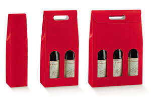Image du produit Coffret carton rouge 1,2,3 bouteilles 0.75l