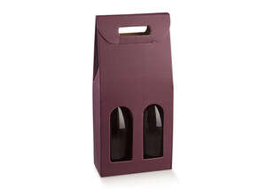 Image du produit Coffret carton 2 bouteilles 0.75l avec fenêtre Milan Bordeaux Prune