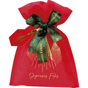 Image du produit Sac Polypropylène Intissé Rouge/OR Noel