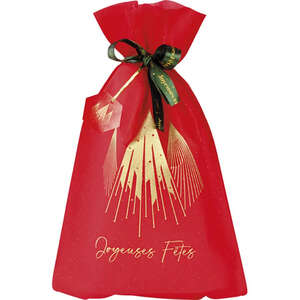 Image du produit Sac Polypropylène Intissé Rouge/OR Noel